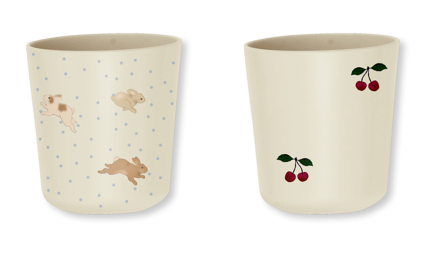 Set van 2 cups Cherries/petit lapin