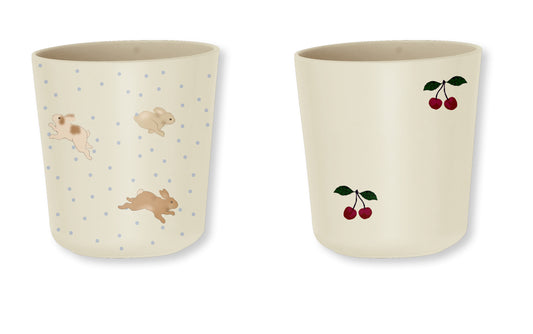 Set van 2 cups Cherries/petit lapin