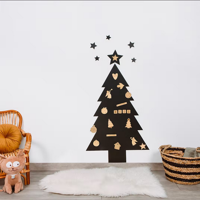 Magnetische houten kerst decoratie